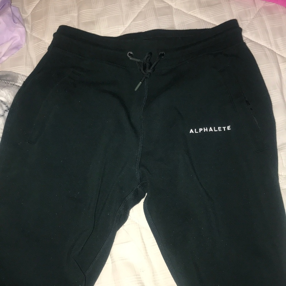 alphalete khaki green joggers